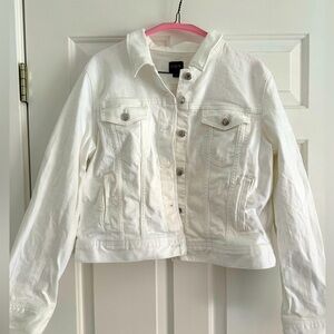 J Crew White Denim Jacket